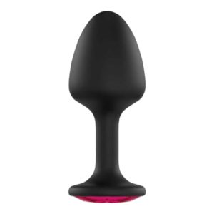 Dorcel Geisha Plug Ruby XL - růžové anální dildo s kamínky (černé)