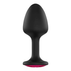   Dorcel Geisha Plug Ruby XL - růžové anální dildo s kamínky (černé)