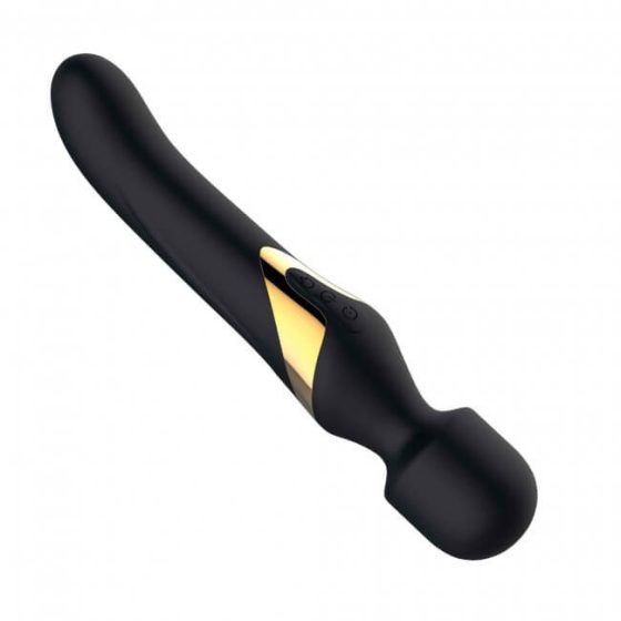 Dorcel Dual Orgasms Gold - nabíjecí masážní vibrátor 2in1 (černý)