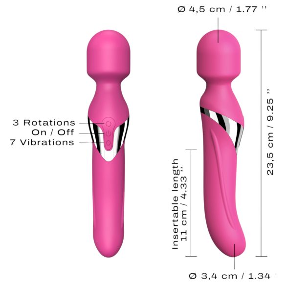 Dorcel Dual Orgasms - akumulátorový, 2v1 masážní vibrátor (růžový)