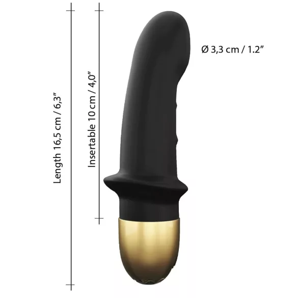 Dorcel Mini Lover 2.0 - nabíjecí, G-bod vibrátor (černý-zlatý)
