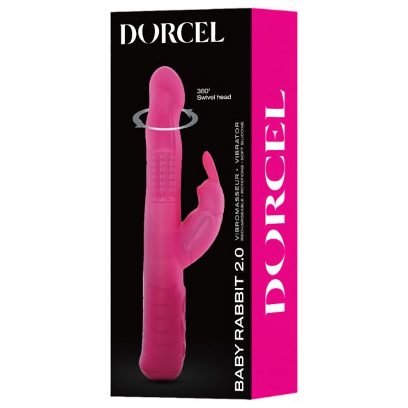 Dorcel Baby Rabbit 2.0 - nabíjecí vibrátor s klitorálním ramenem (růžový)