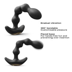   Dorcel Flexi Balls - bezdrátový, rádiem řízený anální vibrátor (černý)