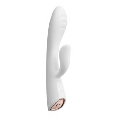   Dorcel Flexi Rabbit - nabíjecí, vyhřívací vibrátor s ramenem na klitoris (bílý)