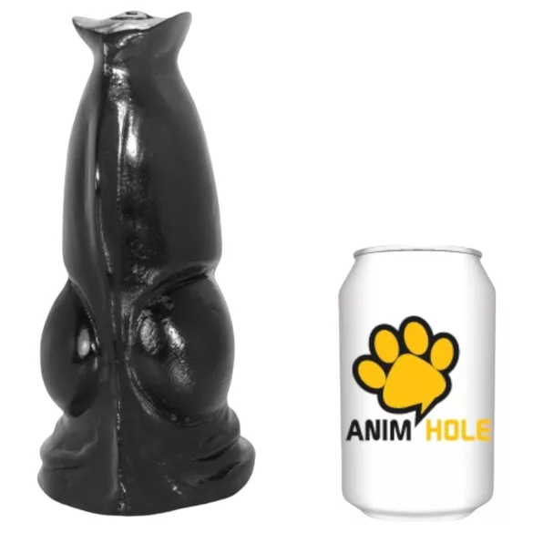 AnimHole Wolf - realistické dildo ve tvaru vlčího penisu - 21 cm - černé