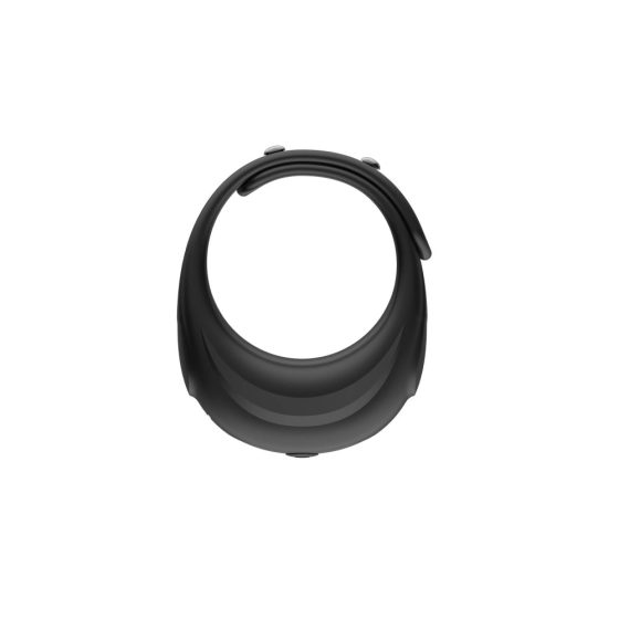 Funny Me - Dobíjecí nastavitelný vibrační kroužek na penis (černý)