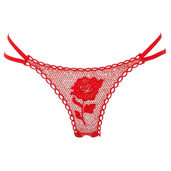 Panty Rose - kalhotky skryté v růži - červené (S-L)