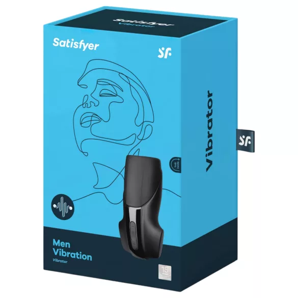 Satisfyer Men Vibration - vibrační masturbátor pro muže - dobíjecí - černý