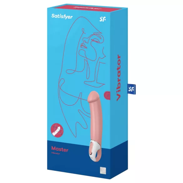 Satisfyer Master - vibrátor pro muže - vodotěsný, nabíjecí - tělová barva