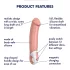 Satisfyer Master - vibrátor pro muže - vodotěsný, nabíjecí - tělová barva