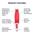 Satisfyer - vibrátor dobíjecí vodotěsný silikon červený