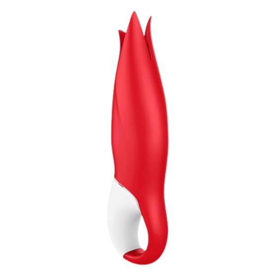 Satisfyer Power Flower - dobíjecí, vodotěsný vibrátor (červený)