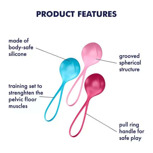 Satisfyer - venušiny kuličky - posilovací sada 3 ks