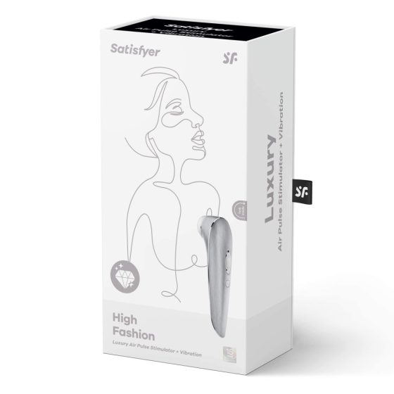 Satisfyer Luxury High Fashion - nabíjecí, vodotěsný stimulátor na klitoris (stříbrný)