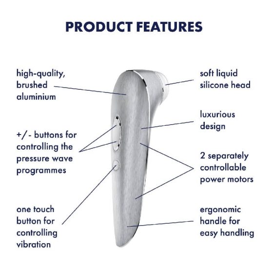 Satisfyer Luxury High Fashion - nabíjecí, vodotěsný stimulátor na klitoris (stříbrný)