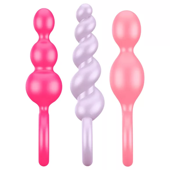 Satisfyer Booty Call - anální kolíky sada - silikon barevné (3 ks)