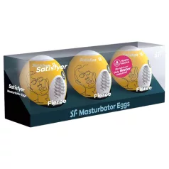   Satisfyer Egg Fierce - sada masturbátorů ve tvaru vajíčka - 3 ks