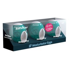   Satisfyer Egg Naughty - souprava masturbačních vajíček (3ks)