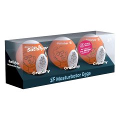  Satisfyer Egg Crunchy - souprava masturbačních vajíček (3ks)