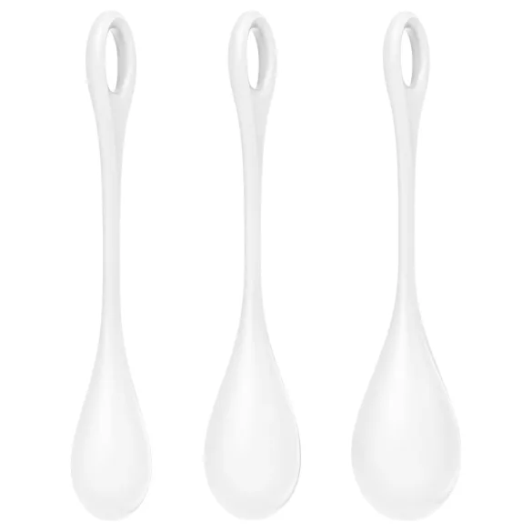 Satisfyer - venušiny kuličky set - 3 kusy - bílá