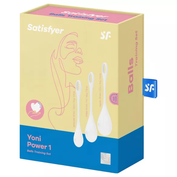 Satisfyer - venušiny kuličky set - 3 kusy - bílá