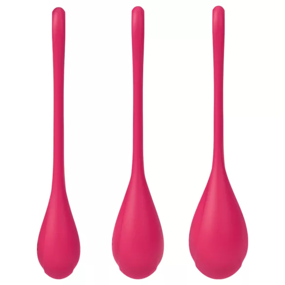 Satisfyer - venušiny kuličky set - 3 díly - červená