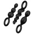Satisfyer Booty Call - anální kolíky sada - černá - 3 kusy