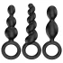Satisfyer Booty Call - anální kolíky sada - černá - 3 kusy