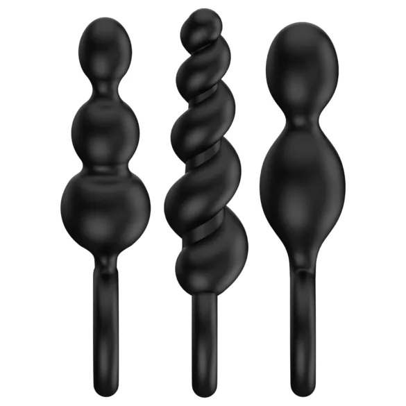 Satisfyer Booty Call - anální kolíky sada - černá - 3 kusy