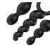 Satisfyer Booty Call - anální kolíky sada - černá - 3 kusy