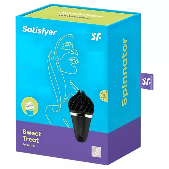 Satisfyer Sweet Treat - rotační vibrátor na klitoris - akumulátor, černý