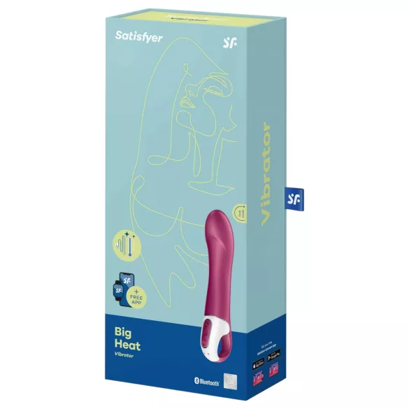 Satisfyer - vibrátor na G-bod s ohřevem a akumulátorem - červený