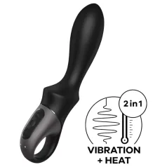   Satisfyer Heat Climax - anální vibrátor s ohřevem a vibracemi - černý