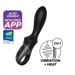   Satisfyer Heat Climax - smart anální vibrátor s funkcí ohřevu (černý)