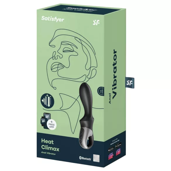 Satisfyer Heat Climax - Anální vibrátor s vyhříváním ovládaný aplikací (černý)