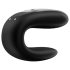 Satisfyer Double Fun - chytrý, vodotěsný párový vibrátor (černý)