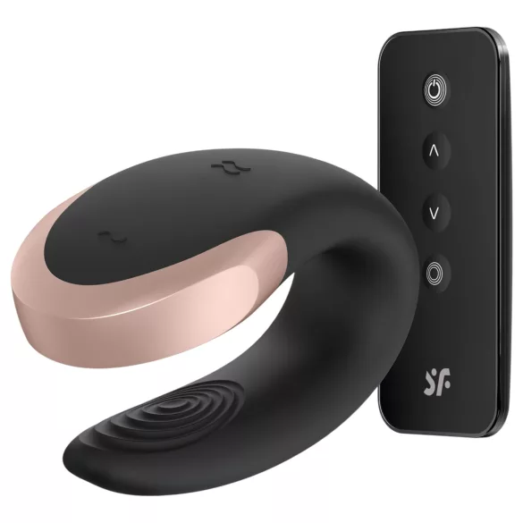 Satisfyer Double Love - párový vibrátor - dálkové ovládání - černá