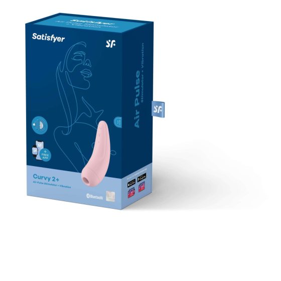 Satisfyer Curvy 2+ -nabíjací vodotěsný smart vibrátor a stimulátor klitorisu (růžový)