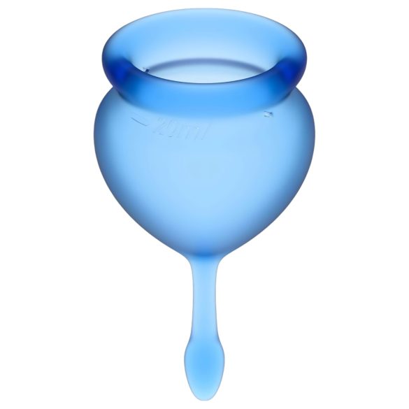 Satisfyer Feel Good - sada menstruačních kalíšků (modrá) - 2 ks