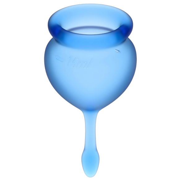 Satisfyer Feel Good - sada menstruačních kalíšků (modrá) - 2 ks