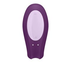  Satisfyer Double Joy - nabíjecí, vodotěsný, smart párový vibrátor (fialový)
