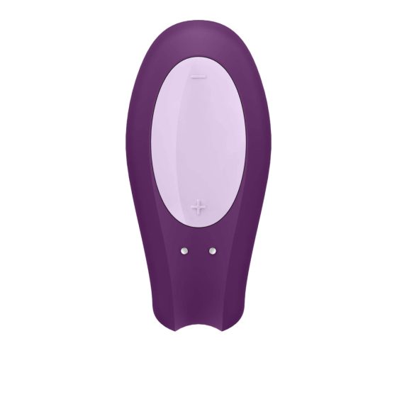 Satisfyer Double Joy - nabíjecí, vodotěsný, smart párový vibrátor (fialový)