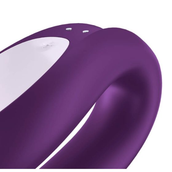 Satisfyer Double Joy - nabíjecí, vodotěsný, smart párový vibrátor (fialový)