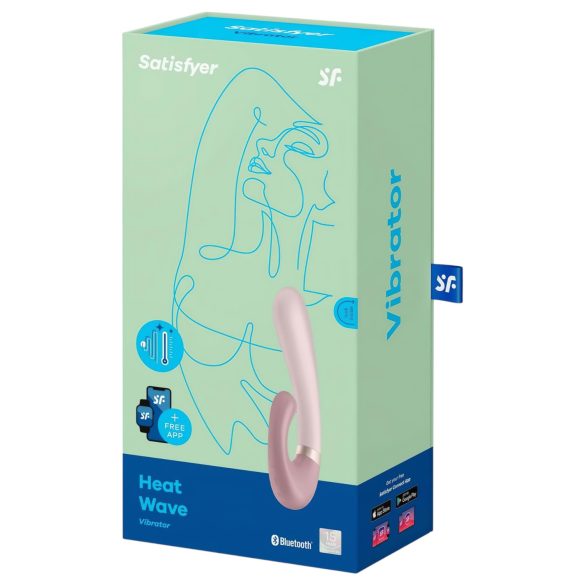 Satisfyer Heat Wave - chytrý vibrační vibrátor s ohřevem a ramenem - béžový