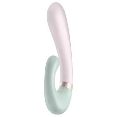   Satisfyer Heat Wave - vibrátor s ohřevem a ramenem - mátová barva