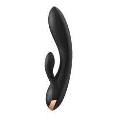   Satisfyer Double Flex - inteligentní vibrátor s dvojitým zajíčkem (černý)