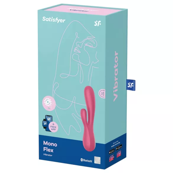 Satisfyer - vibrátor Mono Flex - vodotěsný, chytrý, červený