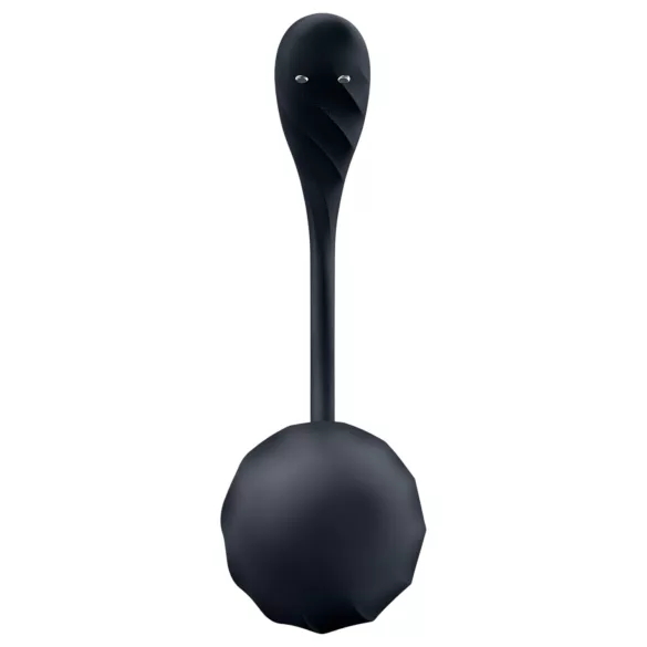 Satisfyer - vibrační vajíčko s dálkovým ovládáním - vroubkované - černé