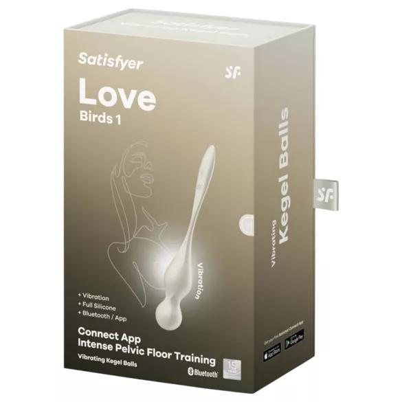 Satisfyer Love Birds 1 - vibrační venušiny kuličky - chytré - bílá
