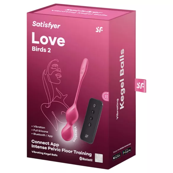 Satisfyer Love Birds 2 - vibrační venušiny kuličky - chytré - růžové